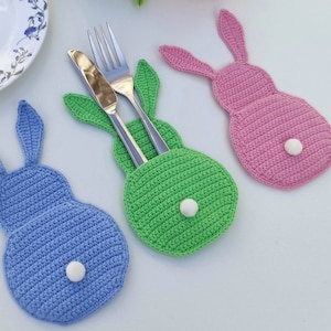 Bunny Cutlery holder - Easter bunny pattern - Amigurumi crochet pattern