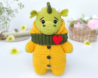 Crochet Dragon pattern - Amigurumi crochet pattern - English PDF pattern - Amigurumi Dragon pattern