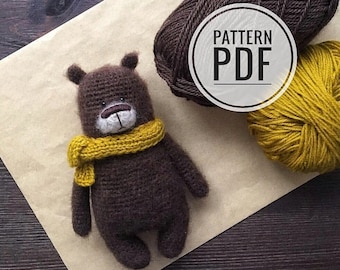 PDF BEAR crochet pattern, Crochet Patrick bear pattern PDF