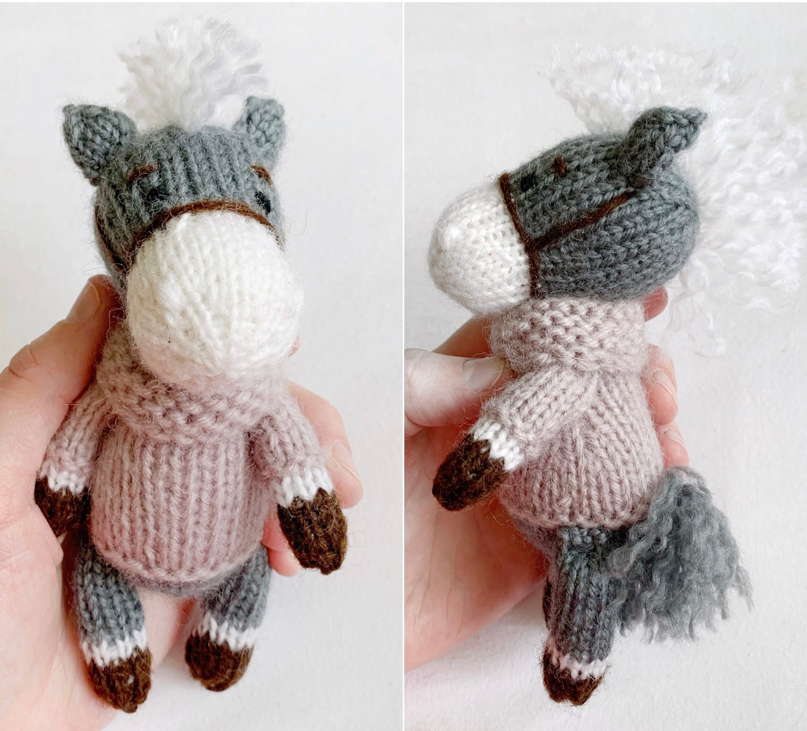 Horse Knitting Pattern Knitted Toy Tutorials PDF DIY Soft - Etsy