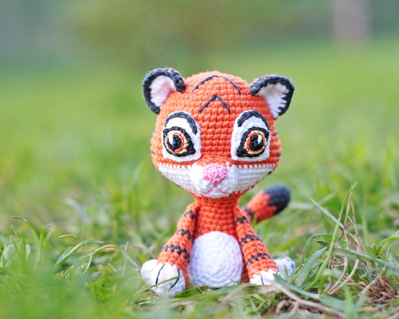 Patrón de tigre de Сrochet patrón amigurumi de mini animales de crochet imagen 2