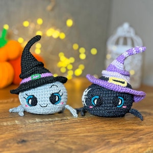 Crochet Halloween spider amigurumi pattern - fall crochet pattern Halloween decor