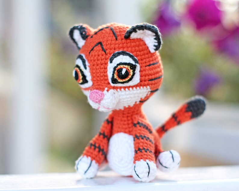 Сrochet tijgerpatroon mini gehaakte dieren amigurumi patroon afbeelding 7