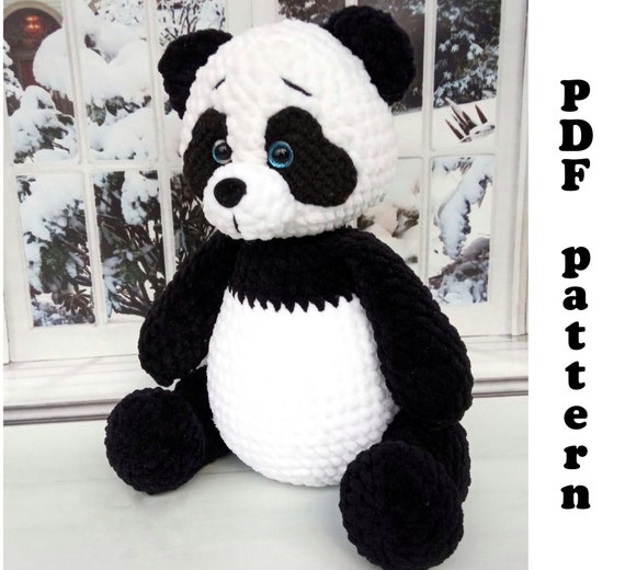 Amigurumi crochet pattern - Crochet panda pattern - Panda Bear crochet pattern - English PDF pattern