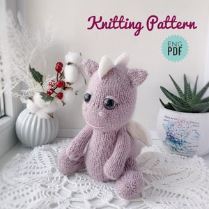 Knitting Pattern Dragon, Christmas gift, DIY Winter decor, Symbol New Year's, Knitted Tutorial PDF