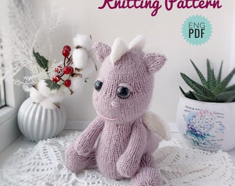 Knitting Pattern Dragon, Christmas gift, DIY Winter decor, Symbol New Year's, Knitted Tutorial PDF