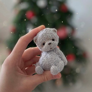 CROCHET PATTERN micro toy bear Boo, amigurumi Baer Boo tutorial, easy crochet pattern toy Animal PDF