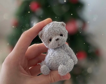 CROCHET PATTERN micro toy bear Boo, amigurumi Baer Boo tutorial, easy crochet pattern toy Animal PDF