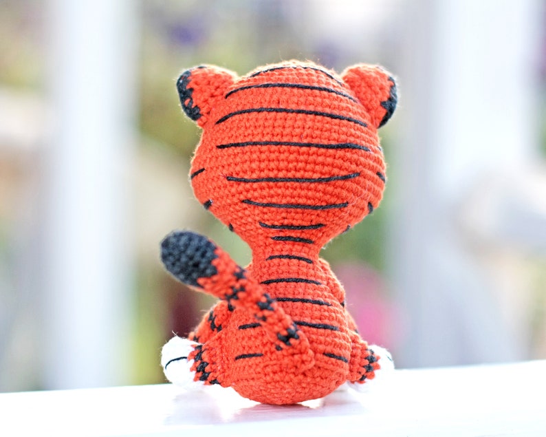 Patrón de tigre de Сrochet patrón amigurumi de mini animales de crochet imagen 5