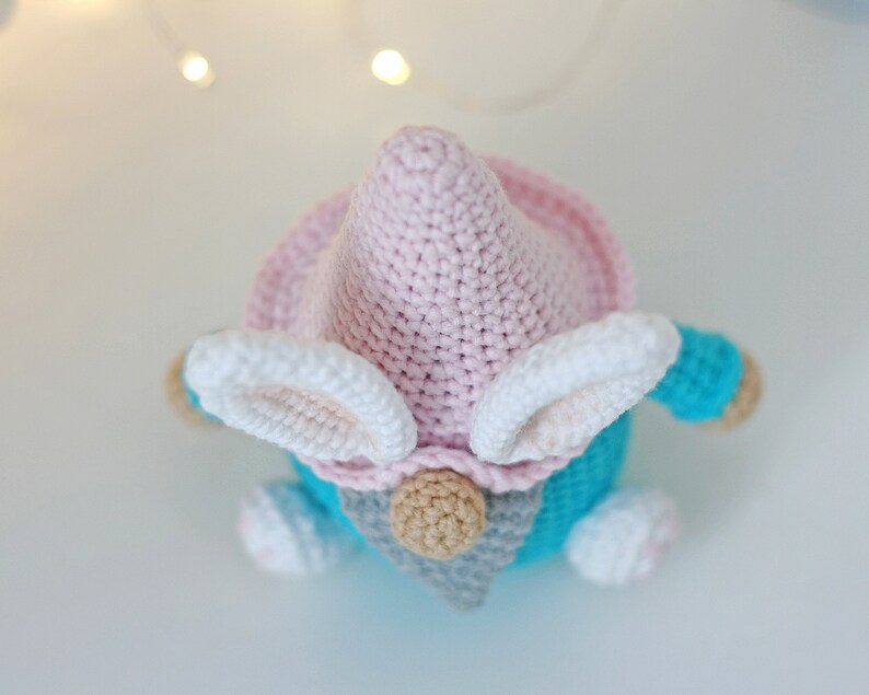 Easter crochet bunny gnome pattern easy amigurumi easter rabbit ornament cute crochet easter basket image 7