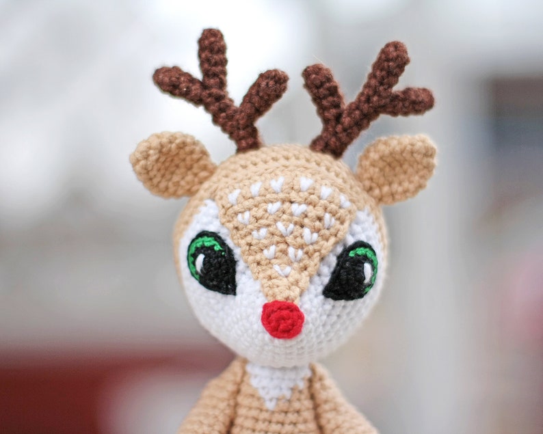 Deer crochet pattern - christmas amigurumi - crochet christmas decorations - crochet gift pattern image 2