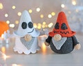 Halloween gnome crochet pattern - boo amigurumi - crochet halloween decorations