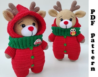 Amigurumi crochet pattern - Crochet Deer pattern - English PDF pattern - Amigurumi Reindeer pattern