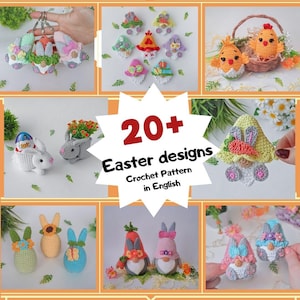 20 of Easter crochet designs, Amigurumi crochet patterns, Crochet Easter eggs, Easter rabbit pattern, Crochet bunny