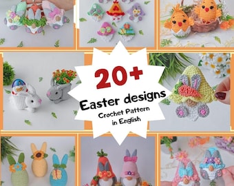 20 of Easter crochet designs, Amigurumi crochet patterns, Crochet Easter eggs, Easter rabbit pattern, Crochet bunny