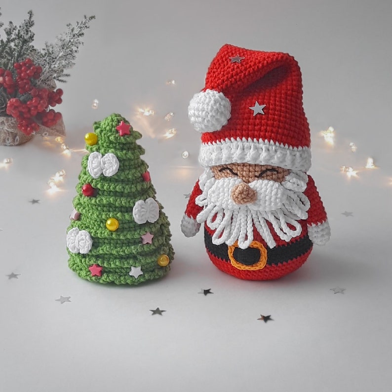 Crochet pattern Santa, Crochet pattern Christmas tree, Christmas crochet pattern, Crochet Christmas tree image 3