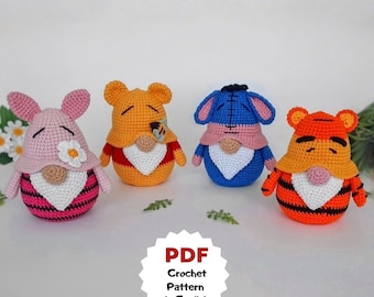 Gnomes crochet patterns, Spring gnomes, Garden gnomes, Crochet birthday gift, Cute crochet