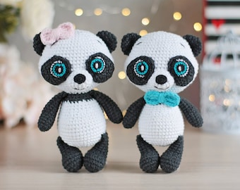 Panda crochet pattern - amigurumi panda bear pattern - crochet stuffed animal pattern