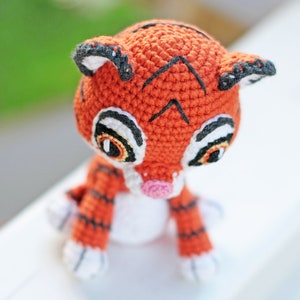 Patrón de tigre de Сrochet patrón amigurumi de mini animales de crochet imagen 6