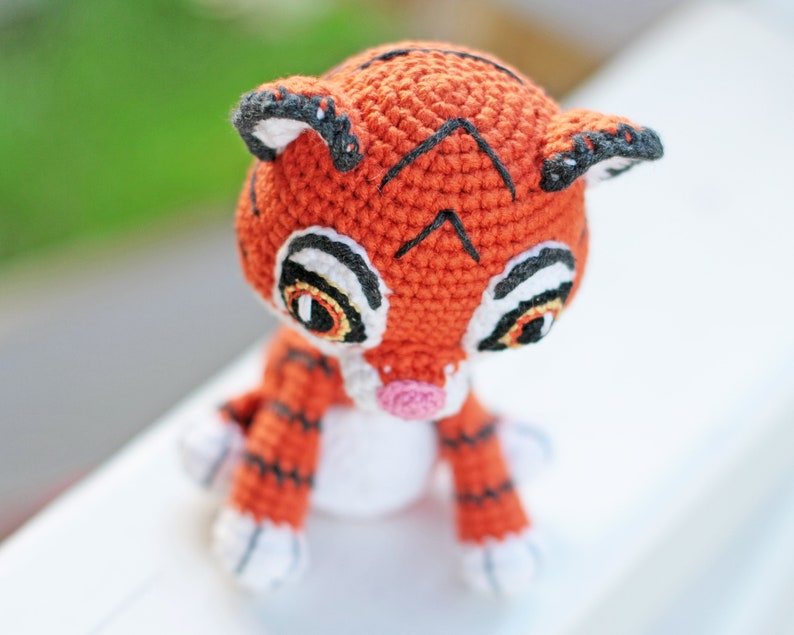 Сrochet tijgerpatroon mini gehaakte dieren amigurumi patroon afbeelding 6