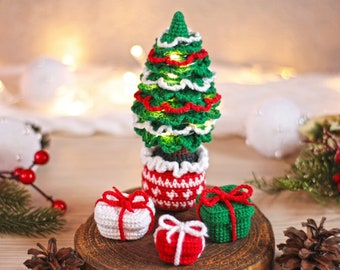 Patron de sapin de Noël au crochet - amigurumi de Noël - idées de crochet pour les cadeaux de Noël