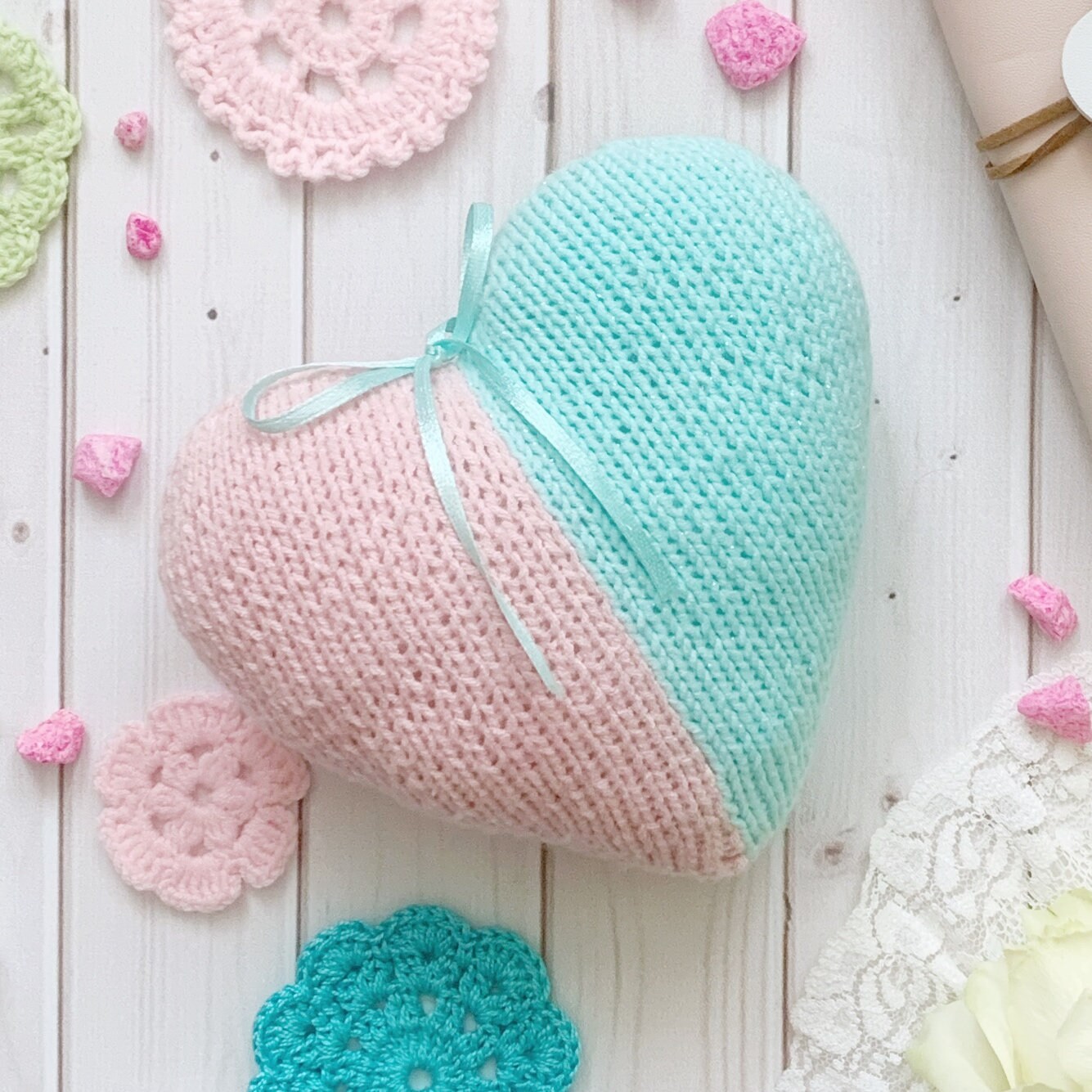 Heart Knitting Pattern Set of 4 Knitting Patterns DIY Soft Etsy UK