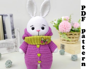 Amigurumi pattern bunny- Crochet bunny rabbit pattern - English PDF pattern
