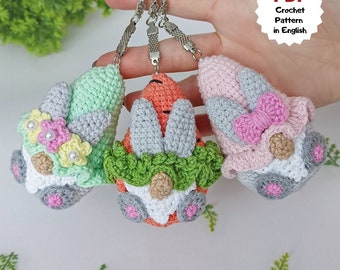 Crochet pattern Easter gnomes, Rabbit crochet gnomes, Small Easter gnomes for Easter basket, Spring gnomes