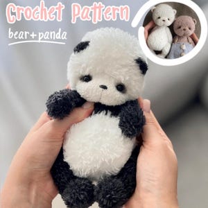 Crochet bear PATTERN in English, classic amigurumi teddy bear toy tutorial, Brumi the Teddy, easy crochet pattern toy Animal PDF, 7 inches