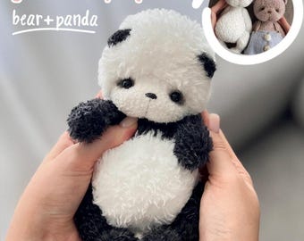 Crochet bear PATTERN in English, classic amigurumi teddy bear toy tutorial, Brumi the Teddy, easy crochet pattern toy Animal PDF, 7 inches
