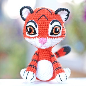 Patrón de tigre de Сrochet patrón amigurumi de mini animales de crochet imagen 3