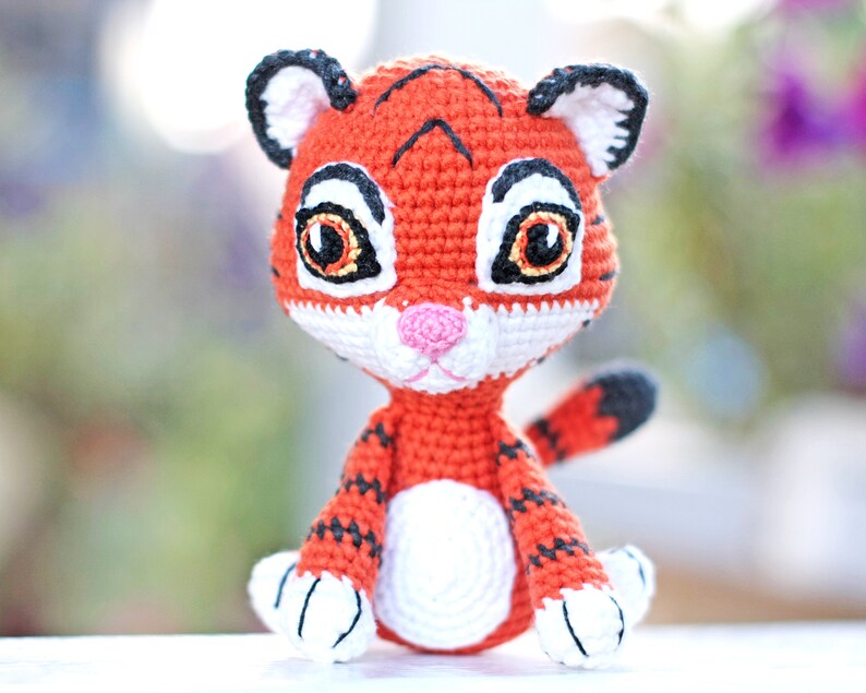 Сrochet tijgerpatroon mini gehaakte dieren amigurumi patroon afbeelding 3