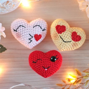 Crochet heart keychain pattern beginner amigurumi keychain pattern valentines gift diy image 2