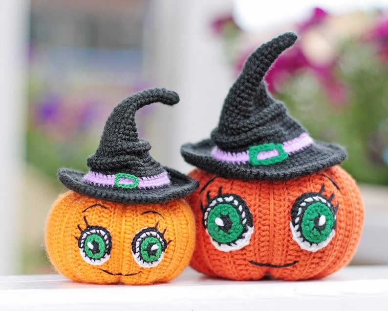 Halloween pumpkin crochet pattern easy halloween amigurumi pattern small diy halloween decor image 1