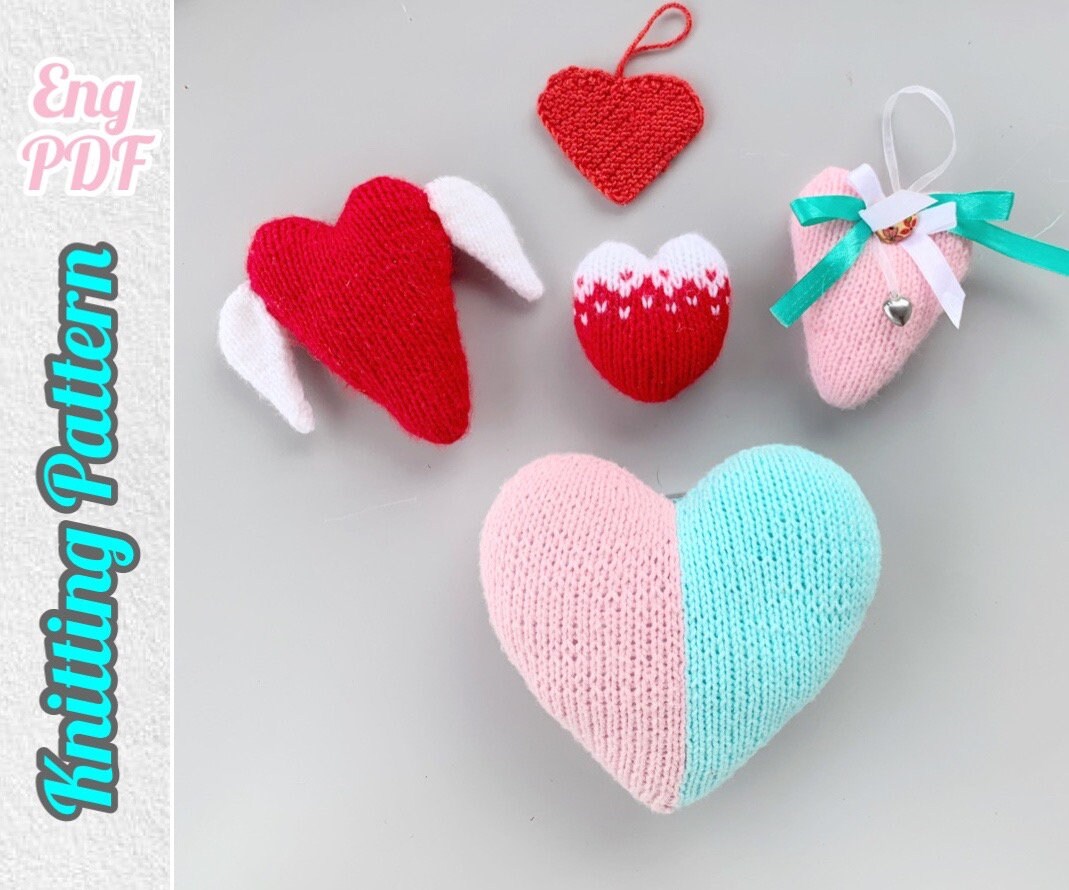 【DISCERNMENT】HAND-MADE heart painting knit Original Mini Canvas Heart Painting, Valentine's Day Mothers