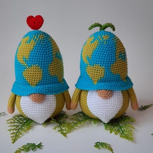 Crochet pattern EARTH gnome, cute earth day gnome, ecology gnome crochet pattern, eco friendly gift image 6