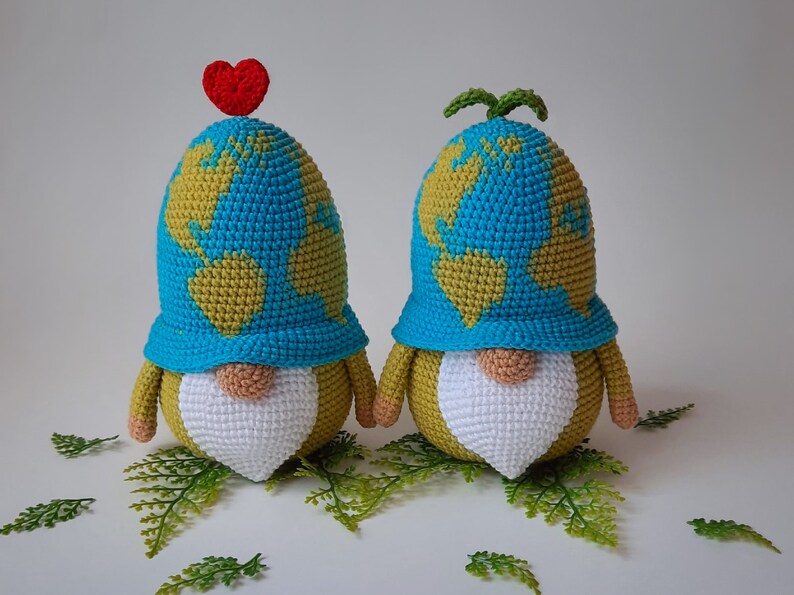 Crochet pattern EARTH gnome, cute earth day gnome, ecology gnome crochet pattern, eco friendly gift image 6