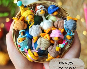 Amigurumi crochet pattern of small goslings. Simple crochet pattern of ducks.
