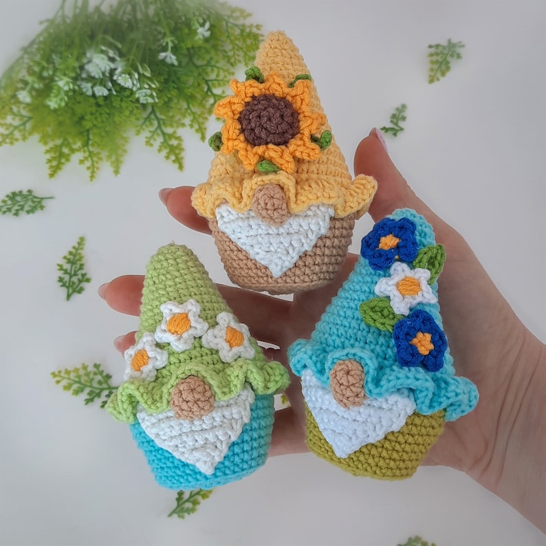 Keychains Crochet Pattern Crochet Gnome Pattern Mini Gnome Etsy