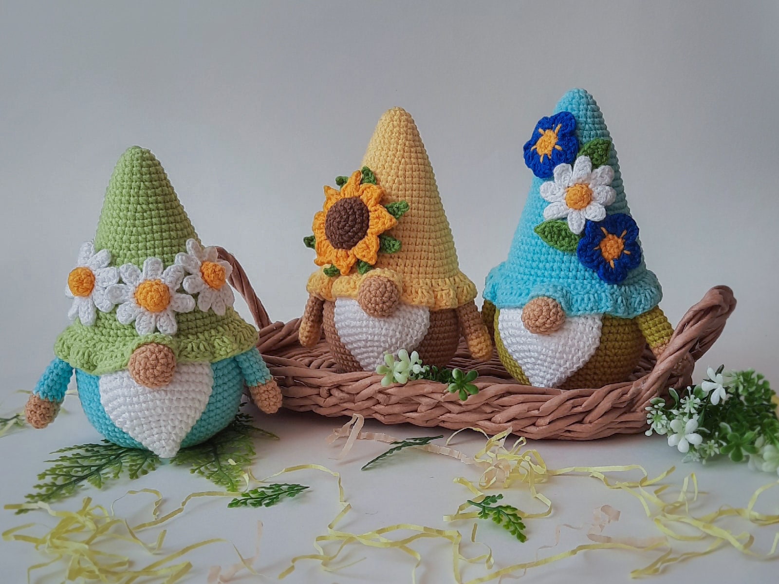 Set of 2 Crochet Patterns, Crochet Flowers, Crochet Fake
