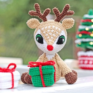 Deer crochet pattern - christmas amigurumi - crochet christmas decorations - crochet gift pattern