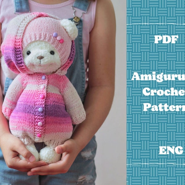 Teddy bear crochet pattern,teddy bear pdf,bear amigurumi pattern,teddy bear clothes,polar bear,Crochet Teddy Bear Amigurumi, Crochet Pattern