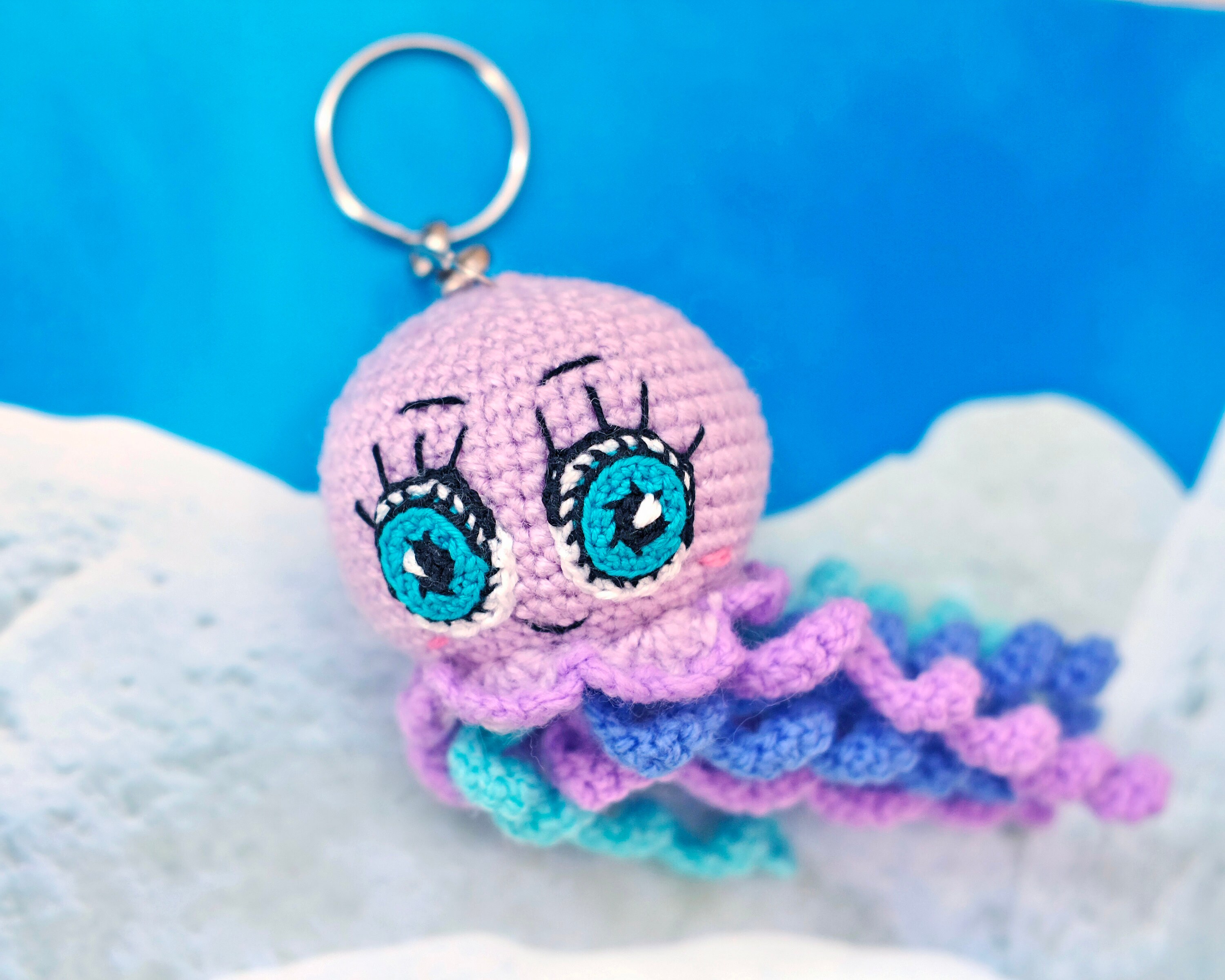 Easy Crochet Jellyfish Keychain Pattern Pdf Cute Crochet Etsy