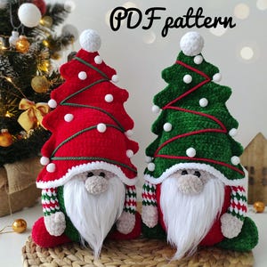 Crochet patterns Christmas tree gnome, Christmas amigurumi gnome pattern, Crochet winter gnome pattern, Christmas crochet gnome pattern