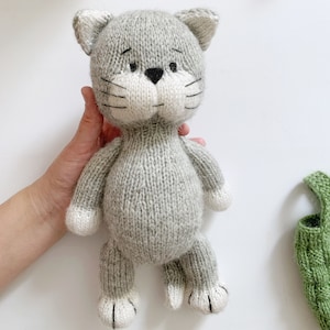 Strickanleitung Katze, DIY Stofftier, Katze im Overall, Geschenk für Kinder, Neujahrsgeschenk, Stofftier Anleitung PDF Bild 8