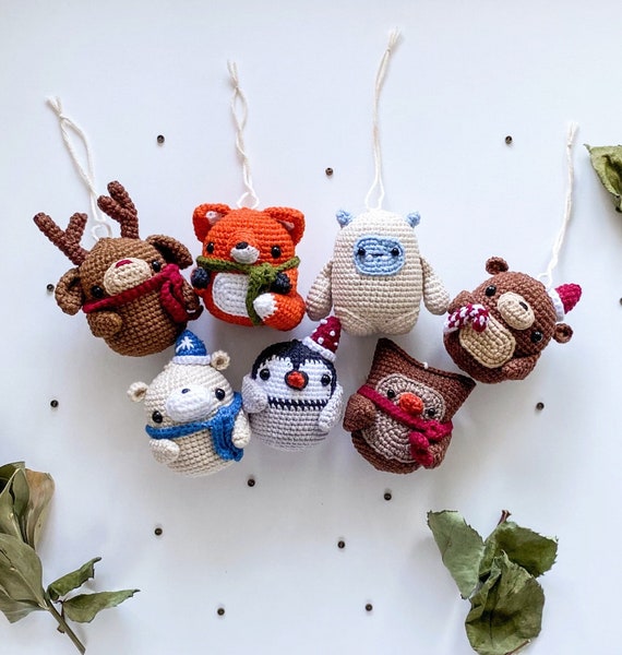 Crochet PATTERN Christmas Decorations Ornaments 6in1 Amigurumi Etsy