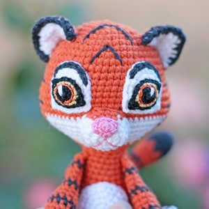 Patrón de tigre de Сrochet patrón amigurumi de mini animales de crochet imagen 8