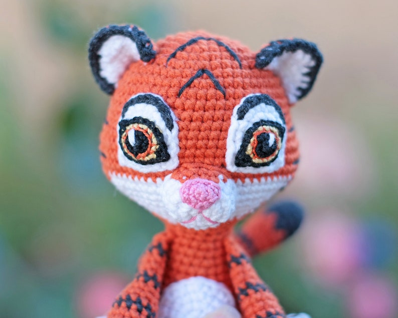 Сrochet tijgerpatroon mini gehaakte dieren amigurumi patroon afbeelding 8