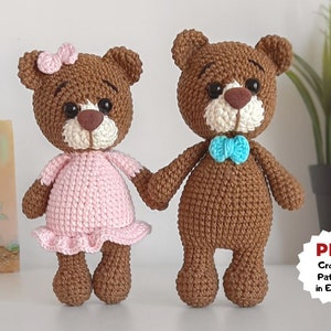 Crochet pattern BEAR, Cute crochet bears, Crochet teddy bear, Crochet Mother&#39;s day gift