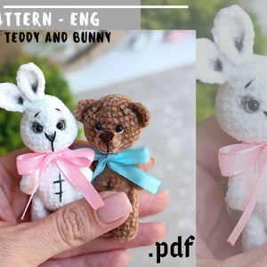 Bunny Crochet Pattern, Teddy Crochet Pattern, Crochet Patterns animals PDF tutorial